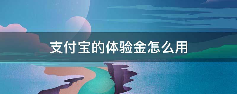 支付宝的体验金怎么用 支付宝的体验金怎么使用呢?