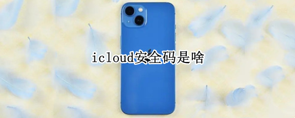 iphone登陆icloud安全码是什么 icloud安全码是啥