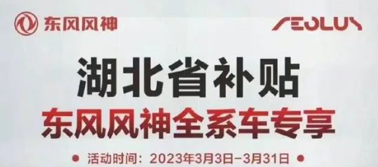 东风风神皓极有哪几种车型有湖北购车补贴？