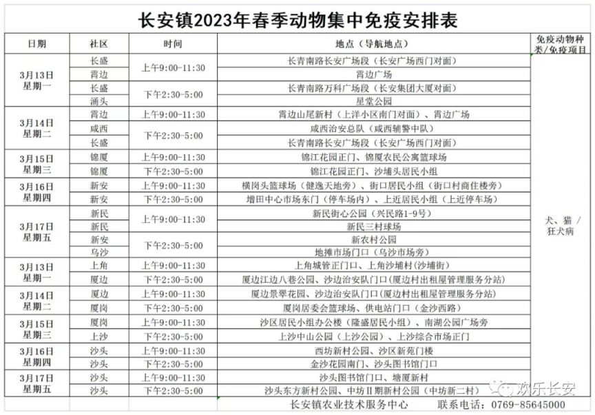 东莞长安医院狂犬疫苗多少钱一针 2023东莞长安镇宠物狂犬疫苗接种指引