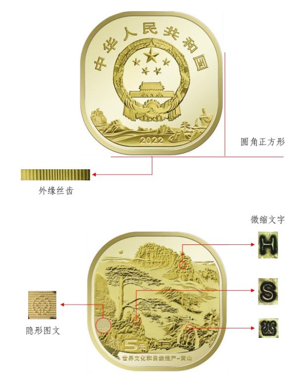 2023黄山普通纪念币公众防伪特征一览 黄山纪念币预约公告