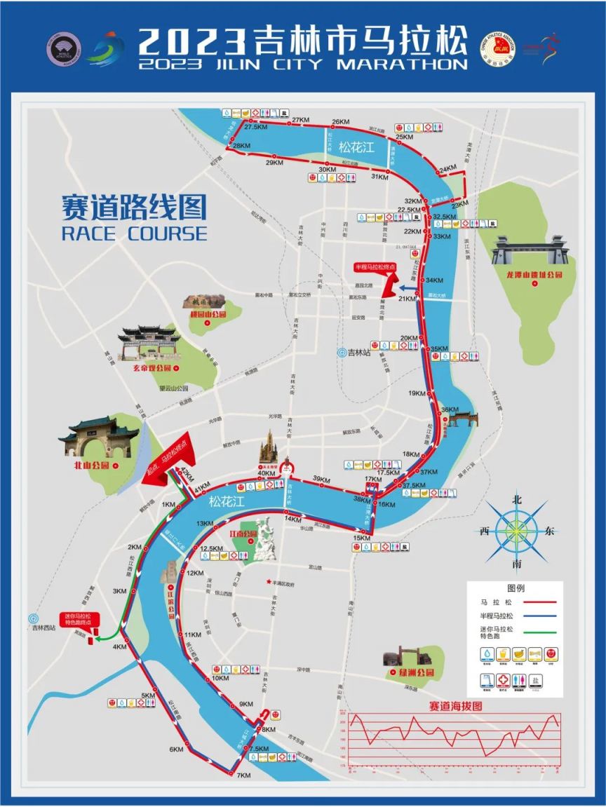 吉林市2021马拉松路线 2023吉林市马拉松比赛路线图一览