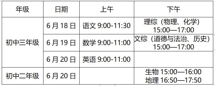 长沙县中考方案 2023长沙县中考考试时间安排