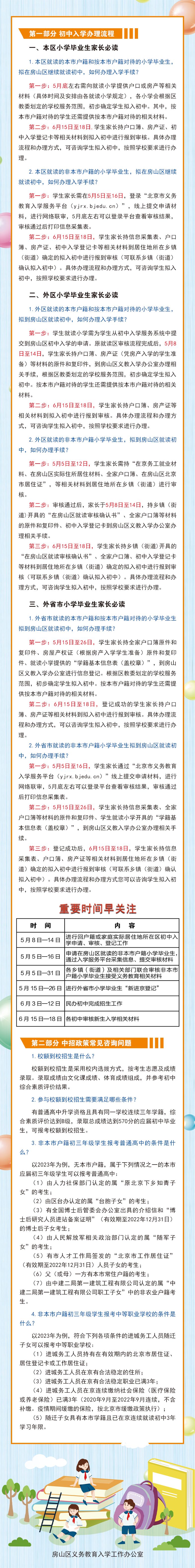 2023北京房山区小升初入学指南 北京市房山区小升初政策