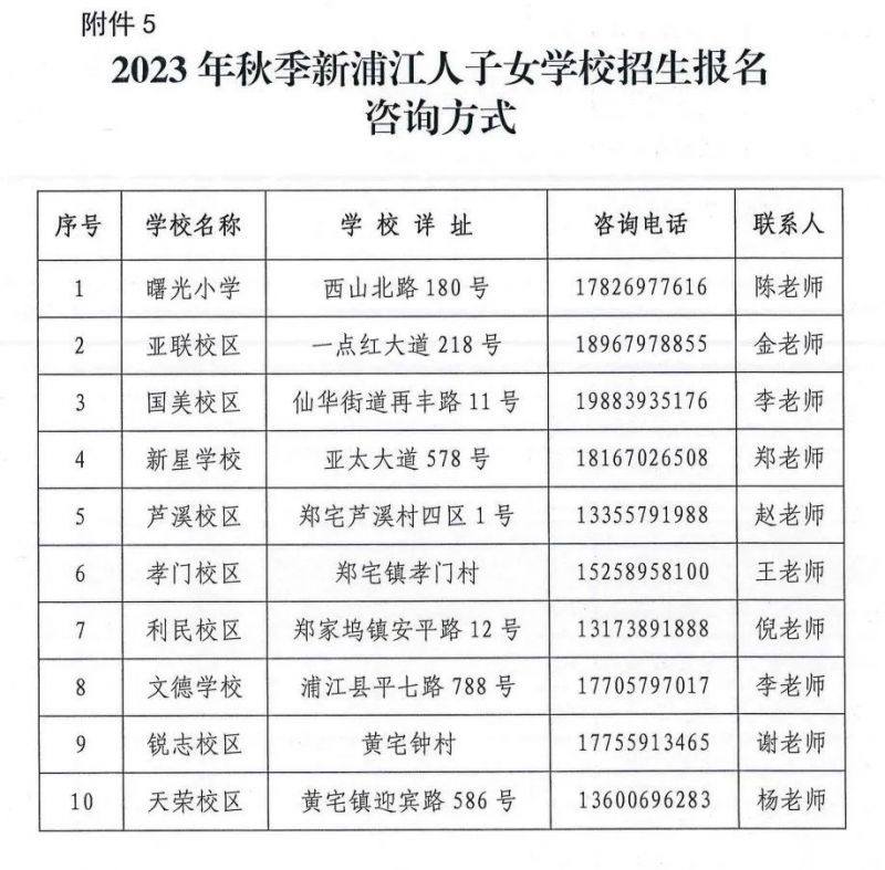 2023年浦江县义务教育阶段招生政策问答