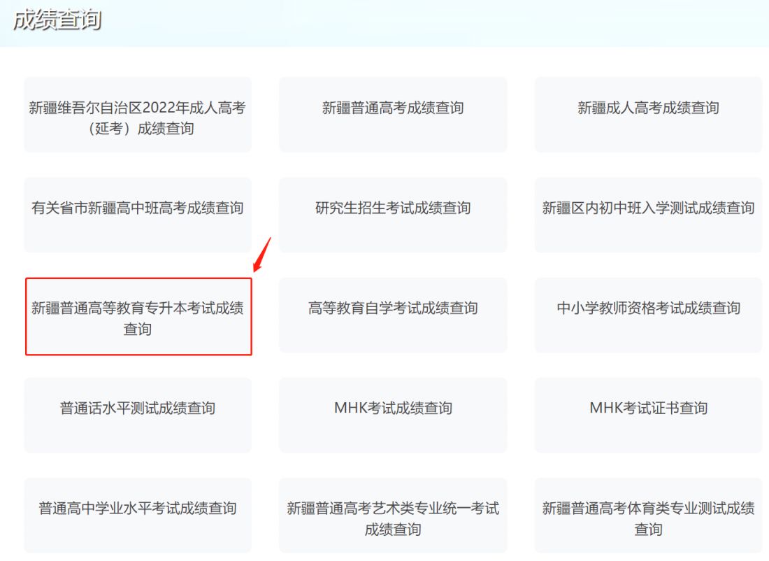 新疆专升本成绩查询入口官网 新疆专升本成绩查询入口官网2023