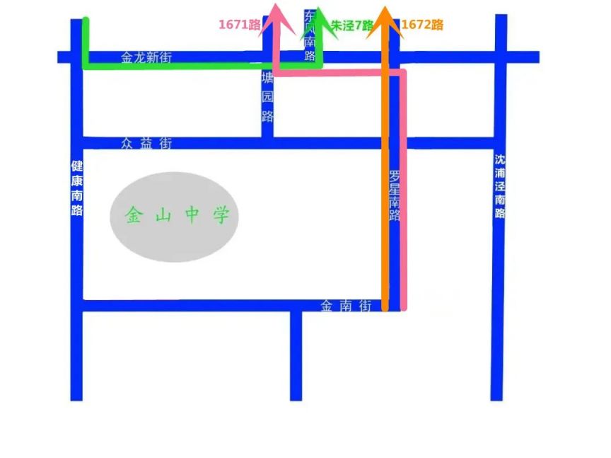 2023上海高考金山区交通管制公交线路调整