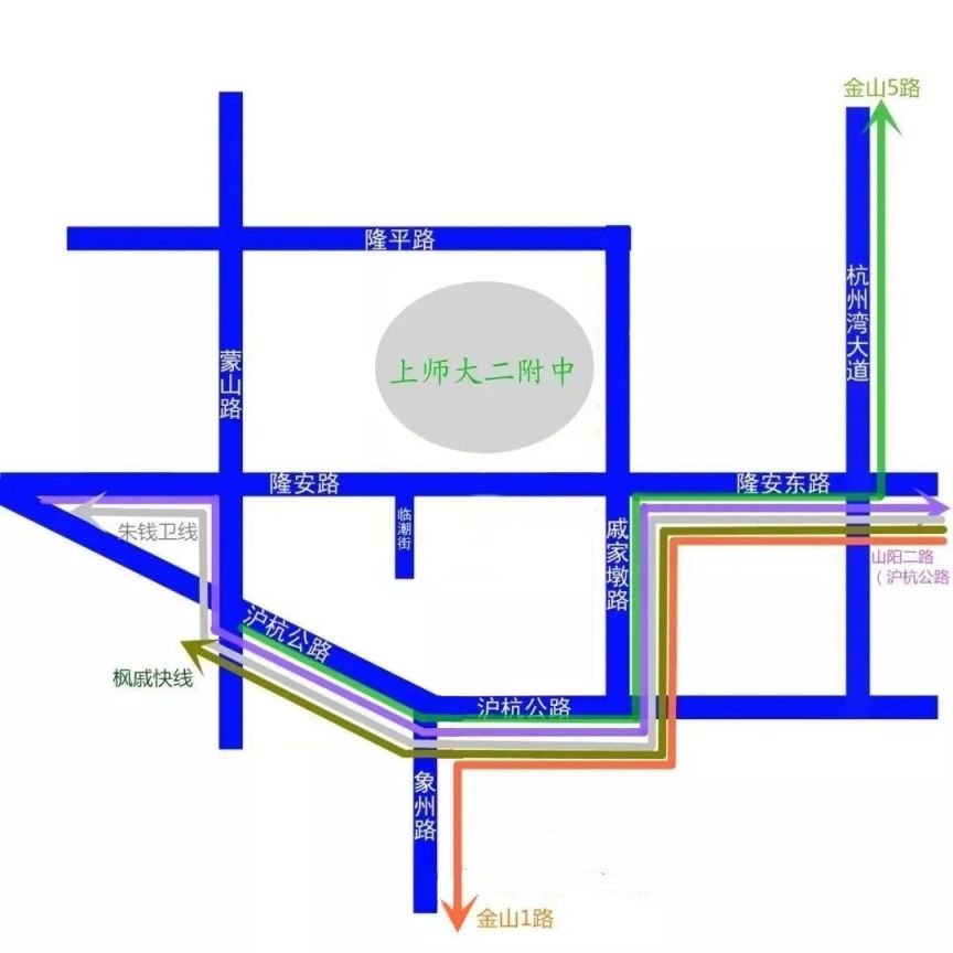 2023上海高考金山区交通管制公交线路调整