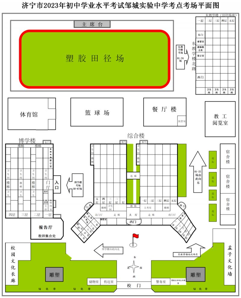 邹城中考考点安排2023 2020邹城中考考点