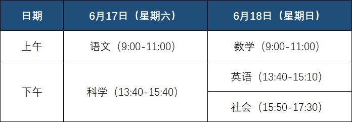 温州2023年中考 2023温州市中考于6月17-18日进行