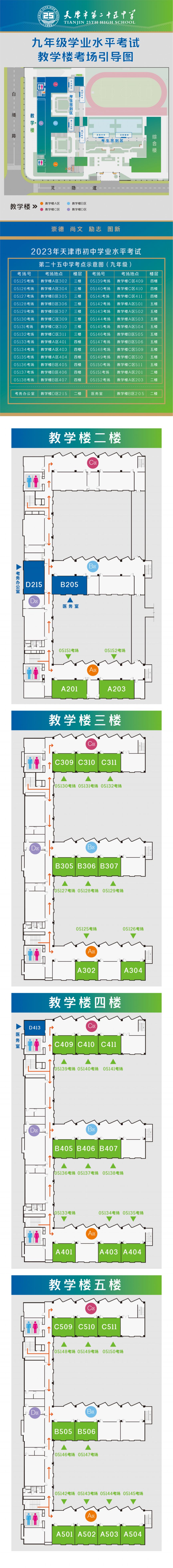 2021天津市南开区中考考点 2023天津南开区中考考点+考场示意图