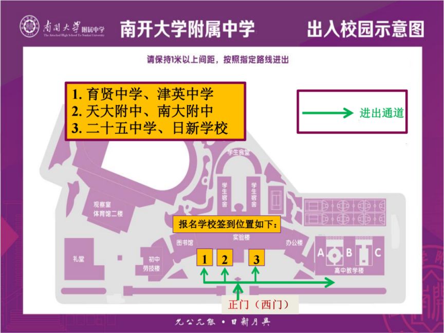 2021天津市南开区中考考点 2023天津南开区中考考点+考场示意图