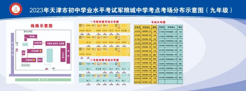 2023年天津市东丽区中考考点考场示意图