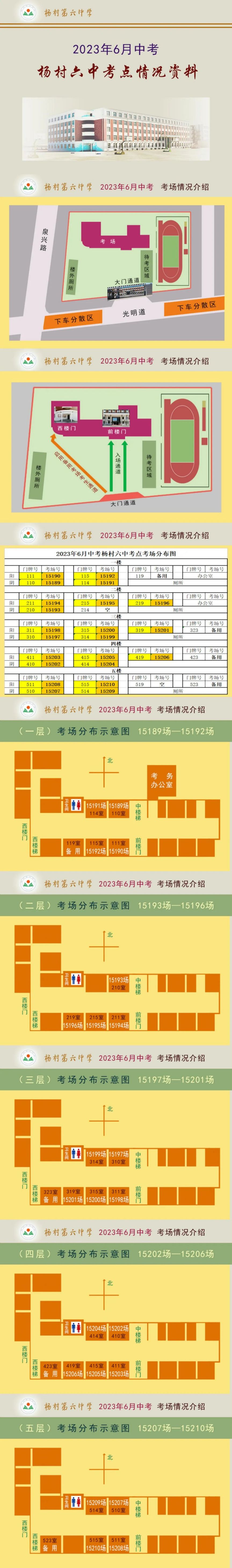 2023年天津市武清区中考考点+考场示意图