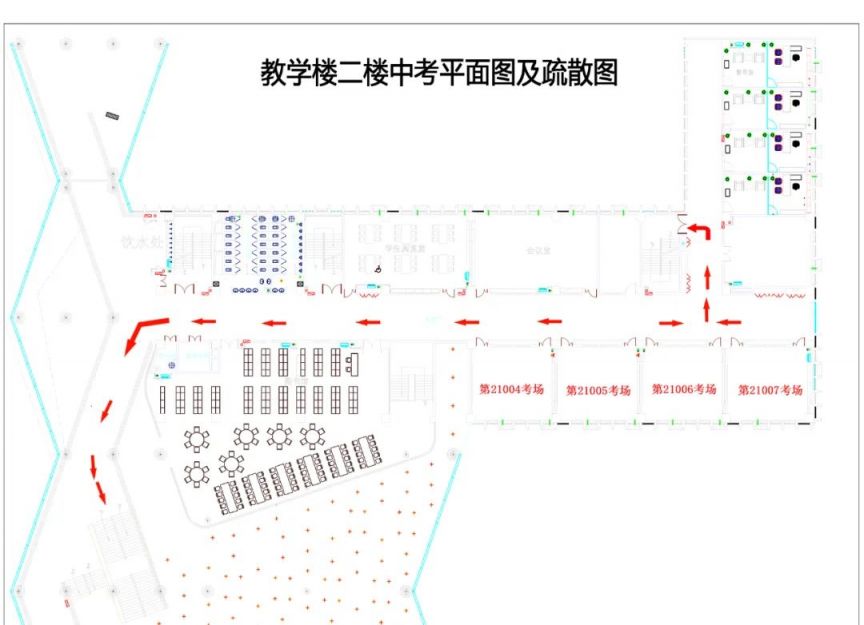 2023年天津市滨海新区开发区中考考点考场示意图