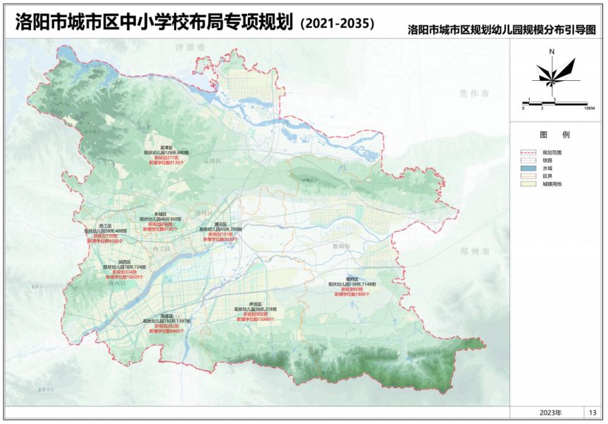 洛阳市城市区中小学校布局专项规划 洛阳市新建小学