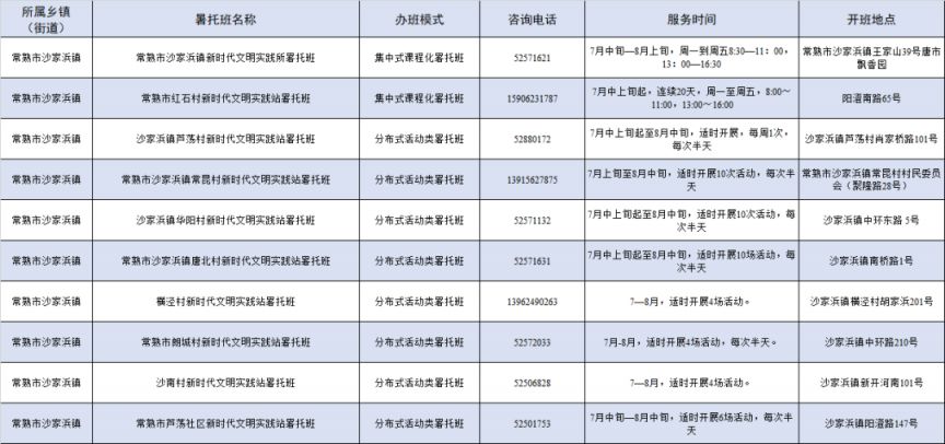 江苏常熟暑期托管班 2023苏州常熟暑托班名单+报名