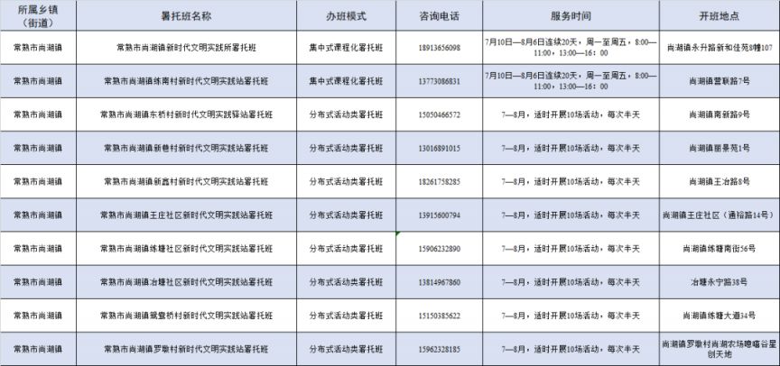 江苏常熟暑期托管班 2023苏州常熟暑托班名单+报名