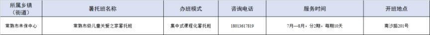 江苏常熟暑期托管班 2023苏州常熟暑托班名单+报名