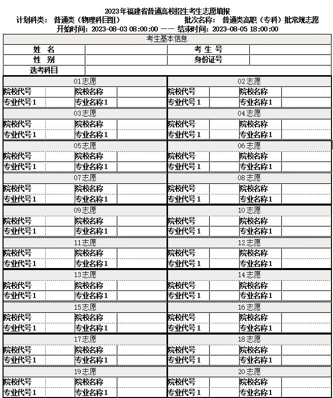 2023厦门高考专科志愿填报时间表 2023厦门高考专科志愿填报时间