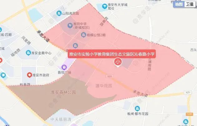 2023年生态文旅区实验小学教育集团沁春路小学学区划分