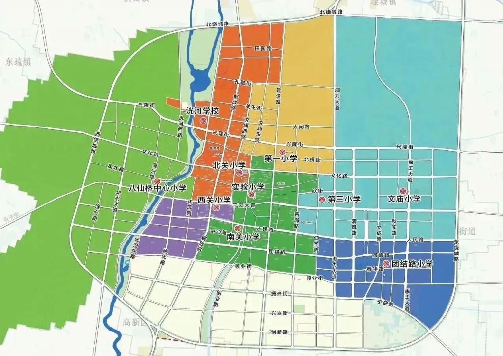 宁阳县2020年小学招生政策 2023宁阳县各小学招生范围示意图